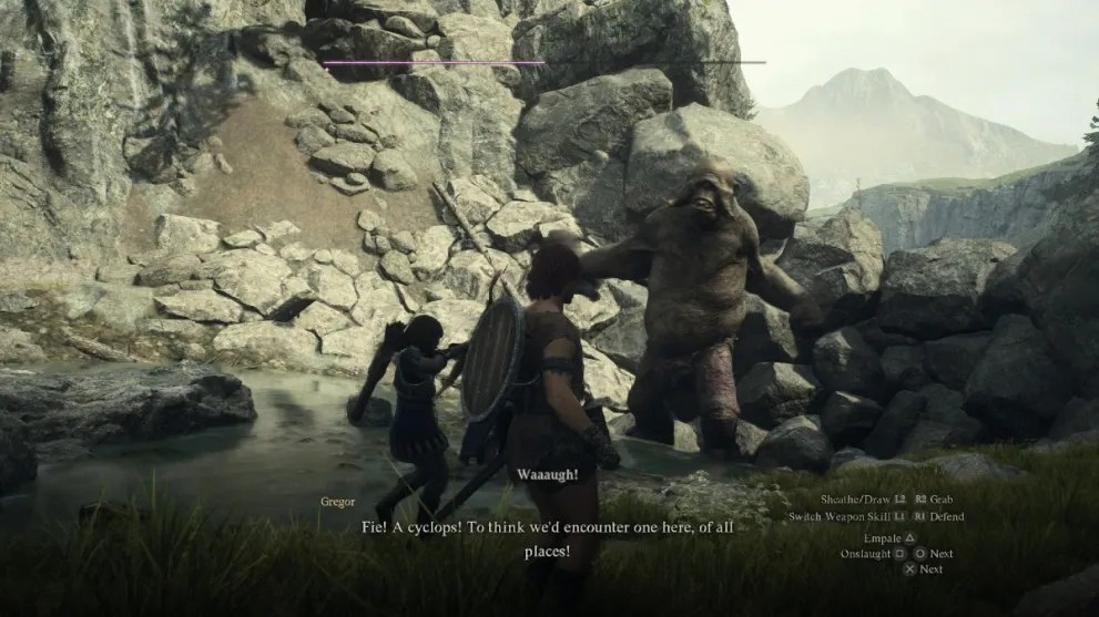 The cyclops fight in Dragon's Dogma 2.