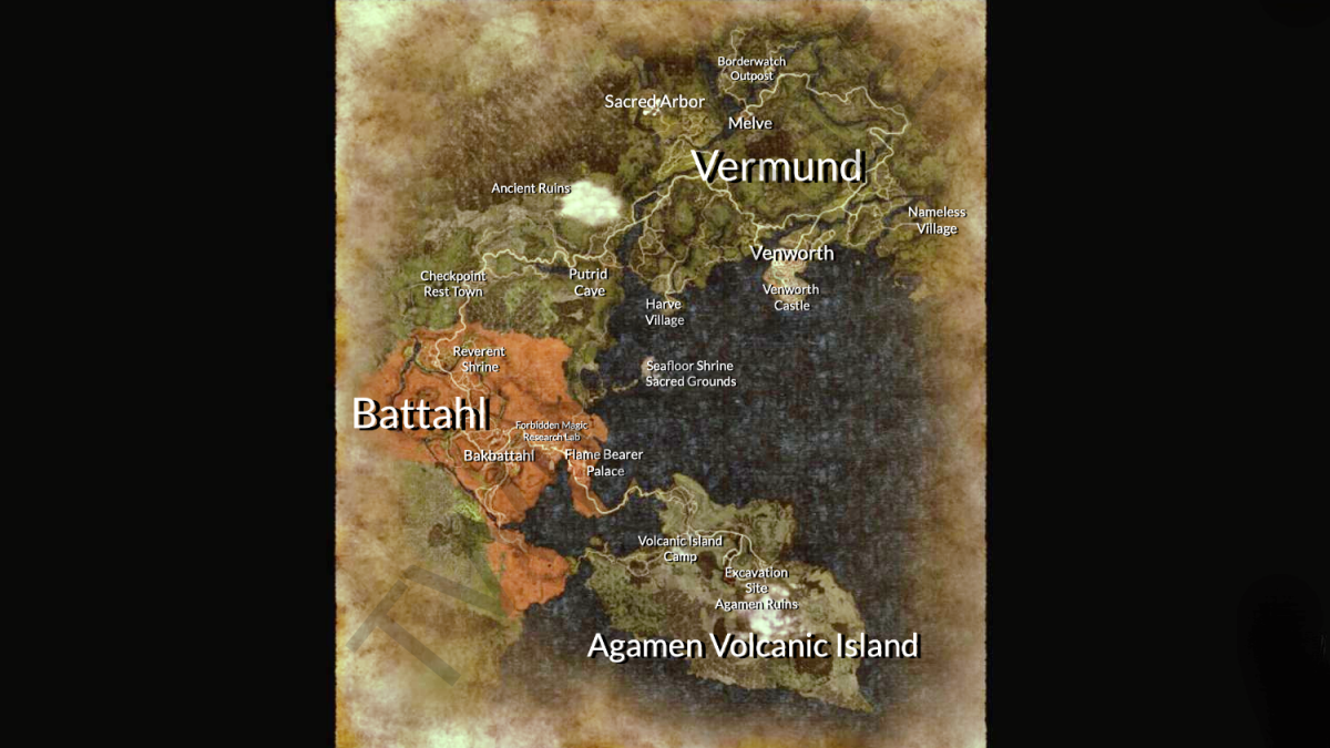 Mappa Del Mondo Completa E Posizioni Di Dragon S Dogma 2 Gamingdeputy   Full World Map Dragons Dogma 2 