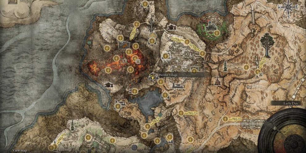 hidden village location on map