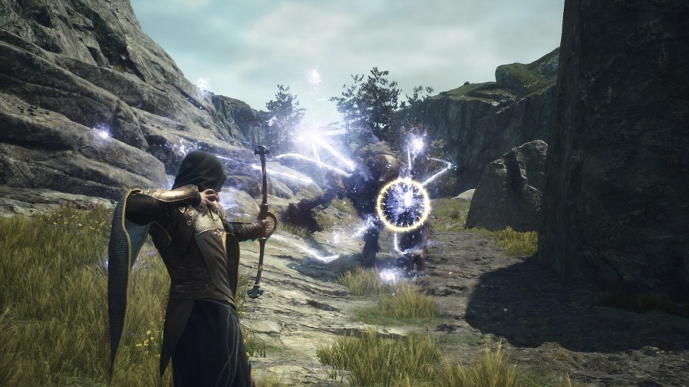 An archer casting a spell with an arrow in Dragon's Dogma 2.