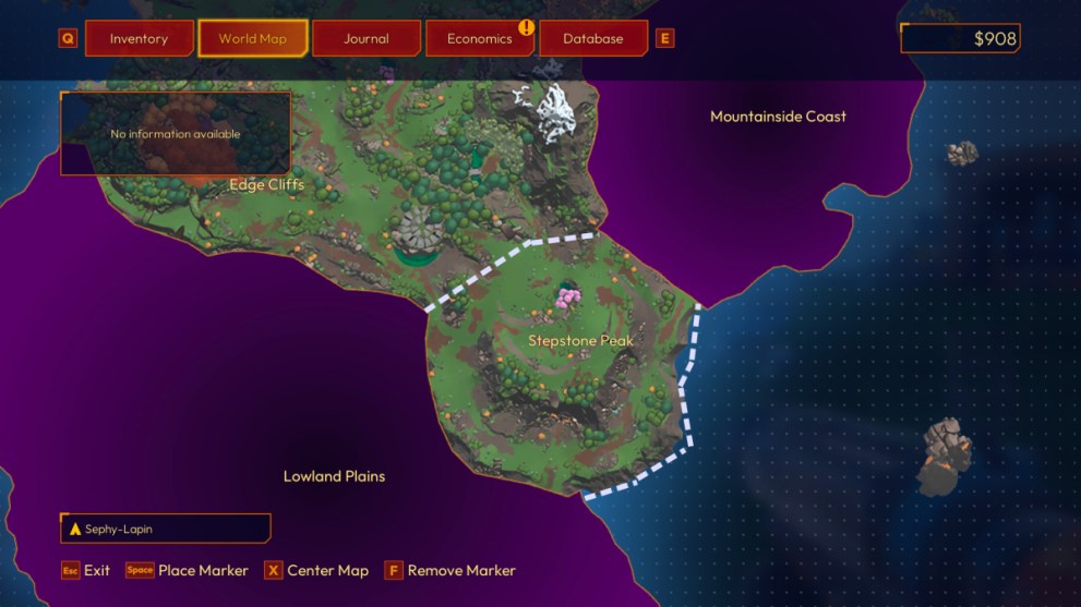 Lightyear Frontier where is Stepstone Peak on the map