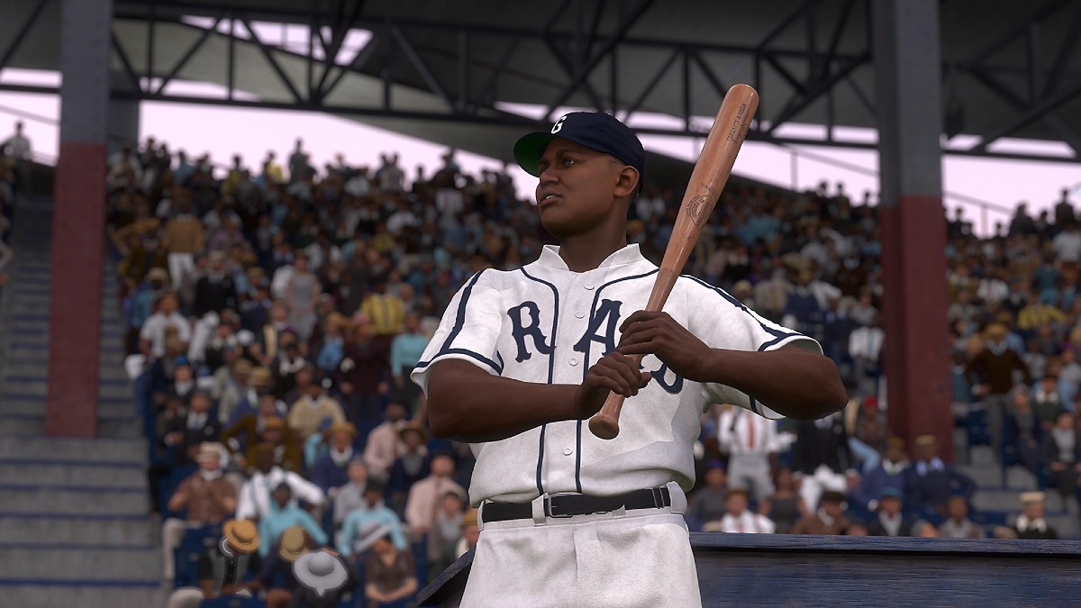 A batter stepping up in MLB The Show 24.