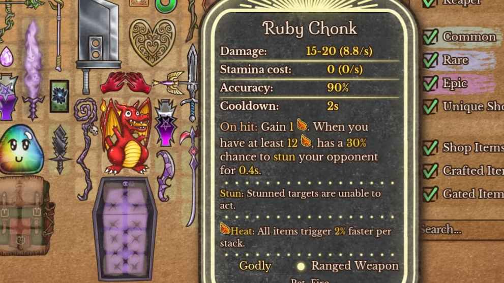 Ruby Chonk best pet in Backpack Battles