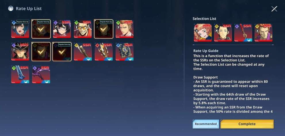 Selection draw in Solo Leveling Arise