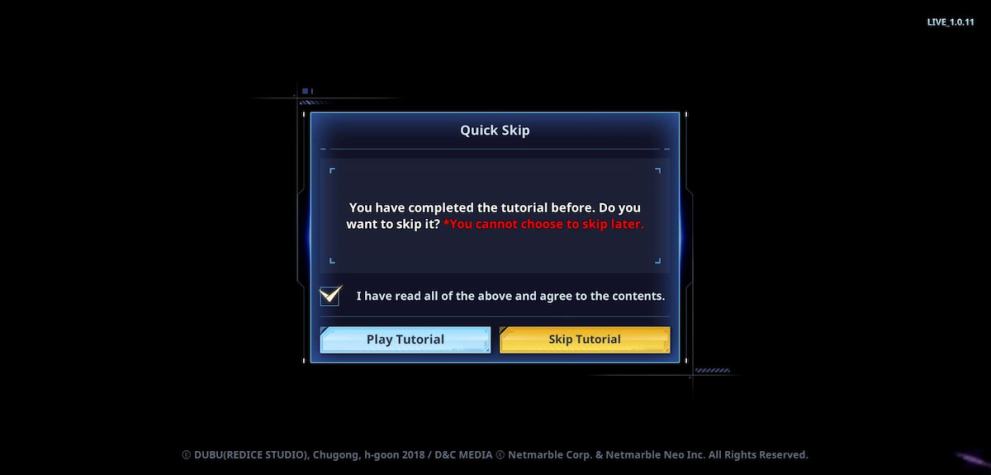 Skip tutorial and reroll account in Solo Leveling Arise