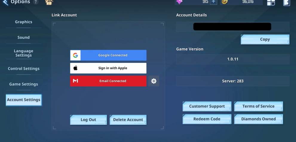 Bound account in SLA