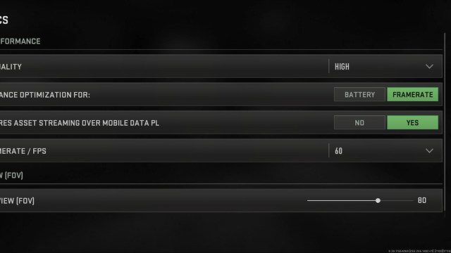 warzone mobile increase fps settings menu
