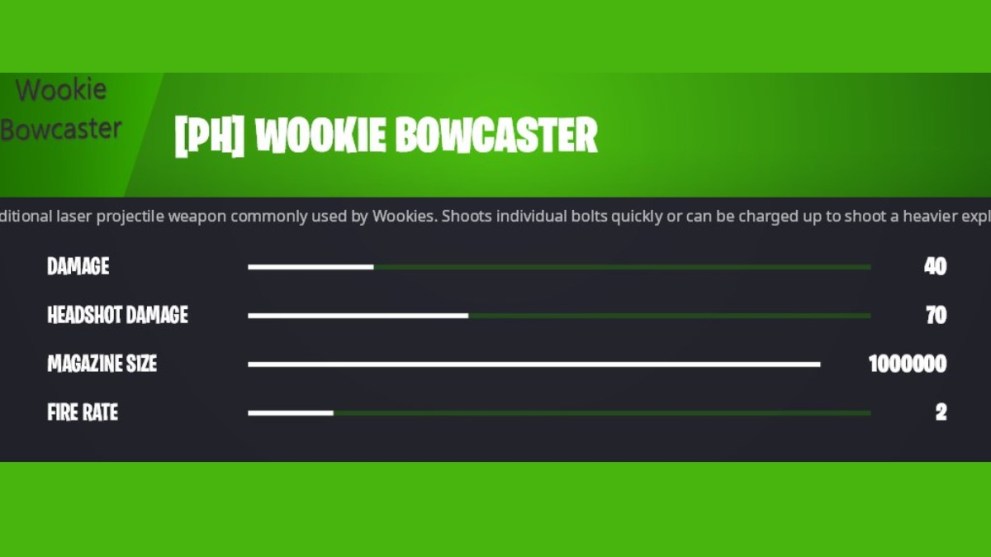 wookiee bowcaster fortnite info