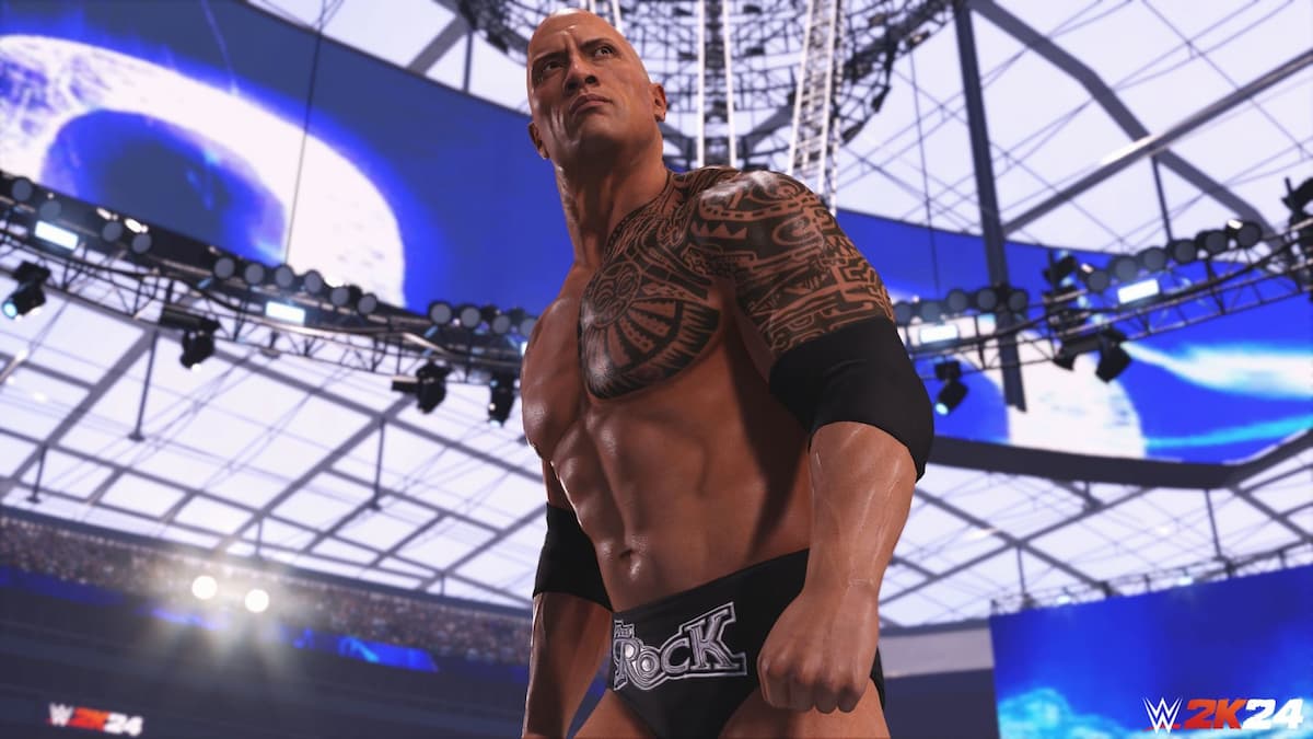 The Rock in WWE 2K24.