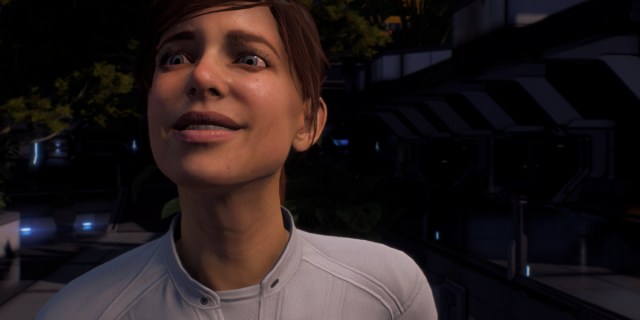 Female main character facial expression in Mass Effect Andromeda