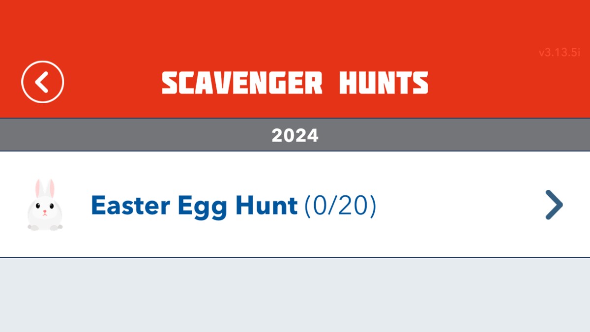 The Easter Egg Hunt menu in BitLife.