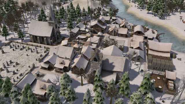 Snowy town in Banished