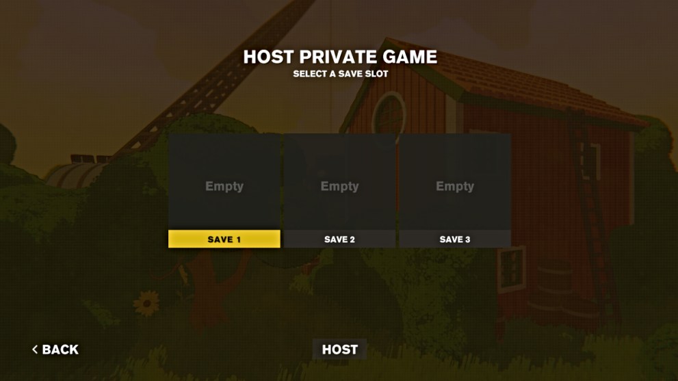 The Host Private Game menu in Content Earning.