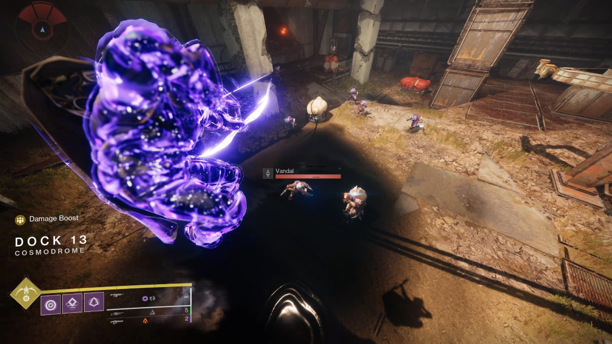 Destiny 2 best Void Hunter builds you need for The Final Shape: A Hunter fires a Shadowshot Deadfall super in a Lost Sector.