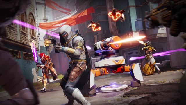A fireteam in Destiny 2's onslaught mode
