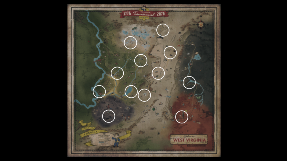 fallout 76 map teddy bears