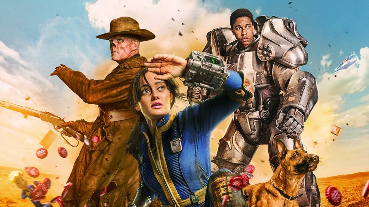 The three main characters in the Fallout TV show.