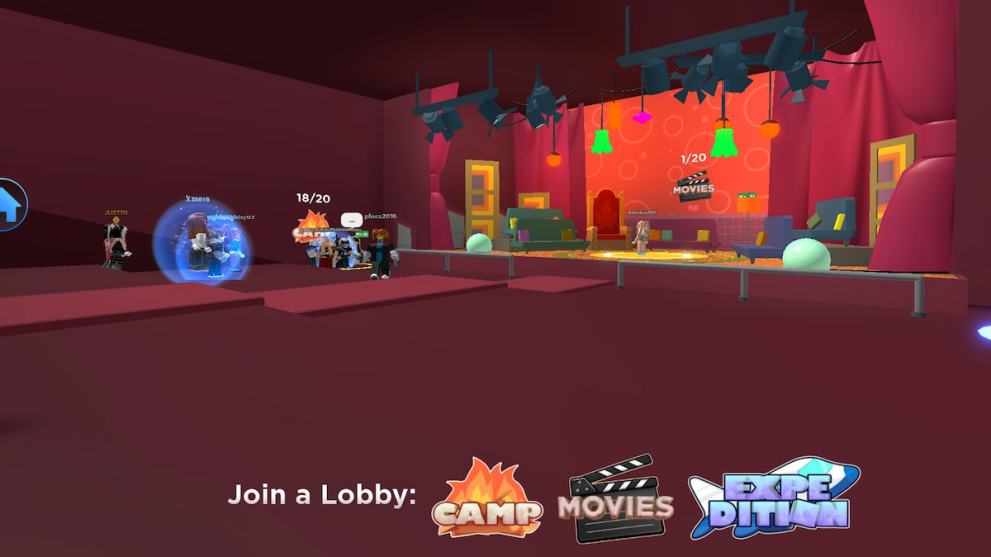 Total Roblox Drama in-game lobby