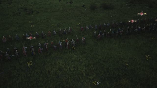 Battle formation in Manor Lords