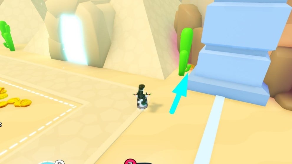 Shiny relic next to the Pyramid Obby portal in Pet Sim 99
