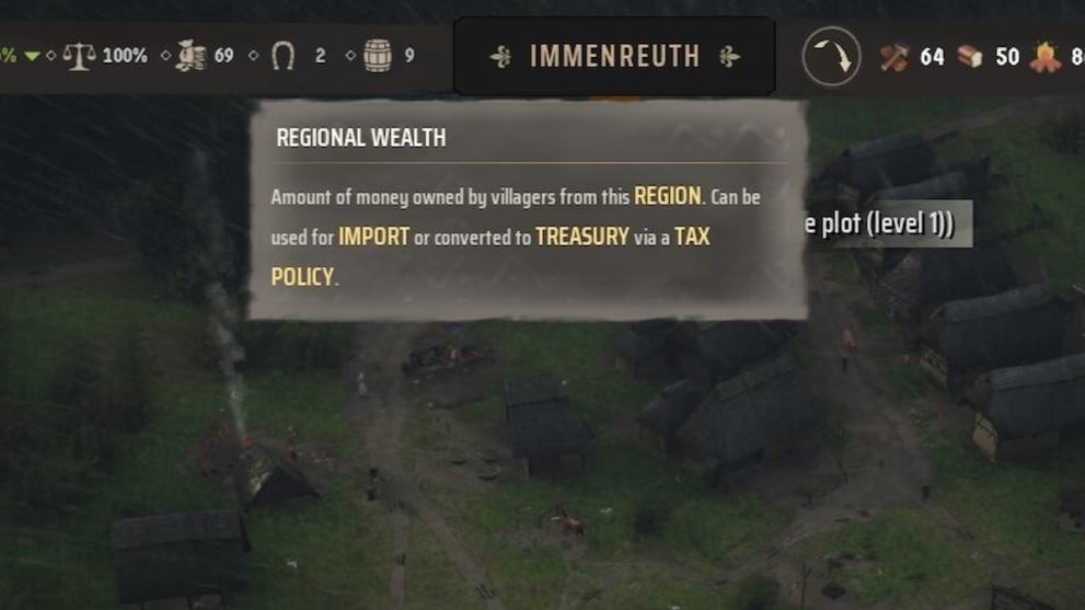 Regional wealth description in Manor Lords