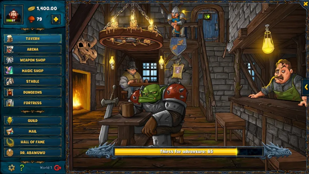 A tavern in Shakes and Fidget.