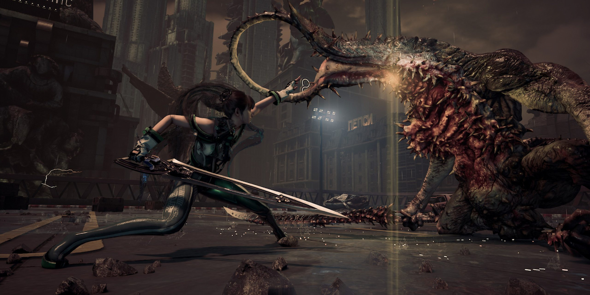 fighting a boss in stellar blade