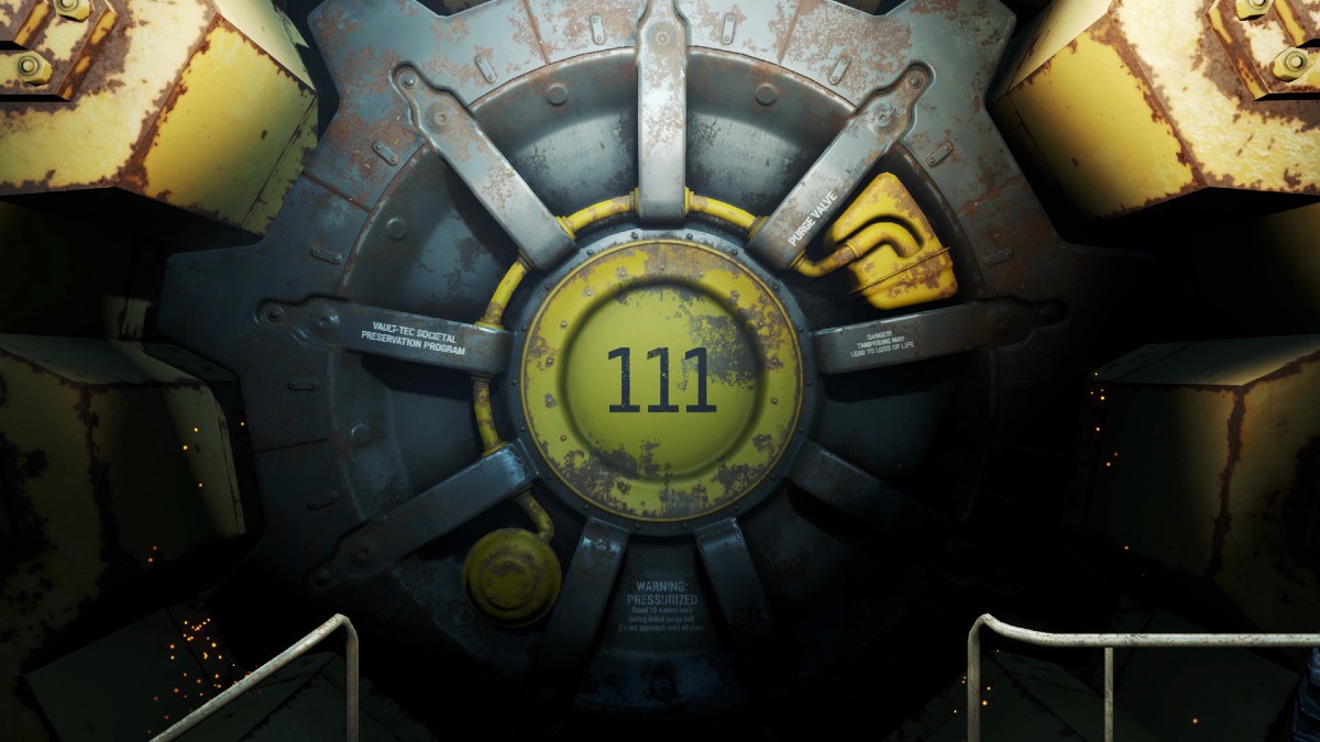 The Vault 111 entrance in Fallout 4.