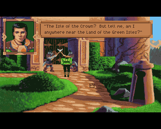 Guards at a gate in King's Quest VI - Heir Today, Gone Tomorrow
