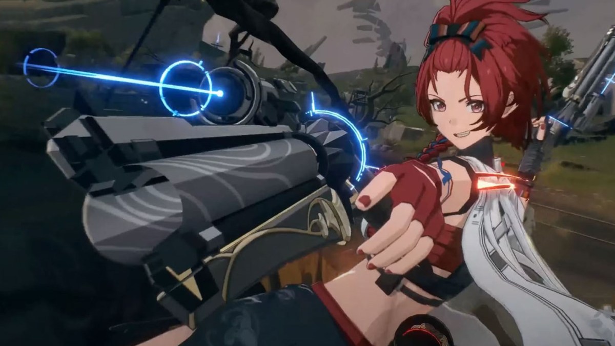 Wuthering Waves tier list - red haired girl pointing a gun