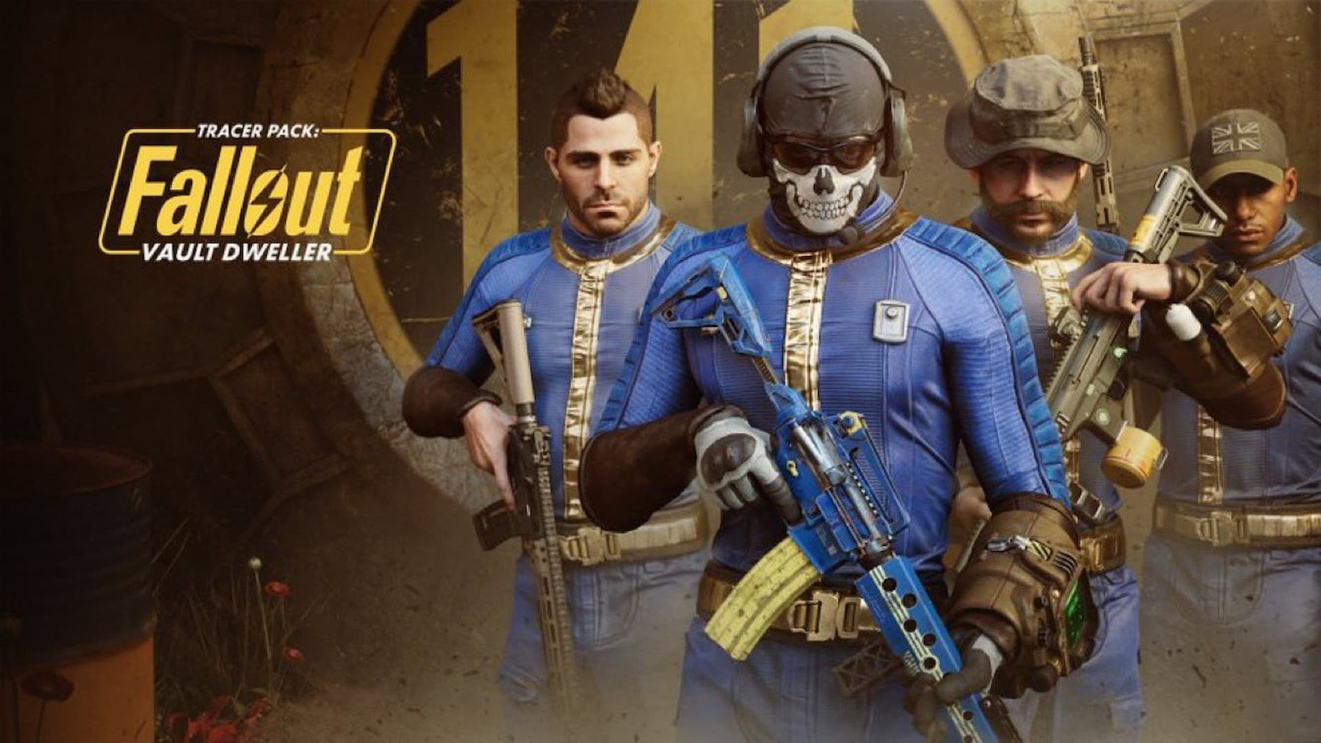 the keyart for the Fallout skins pack in Call of Duty