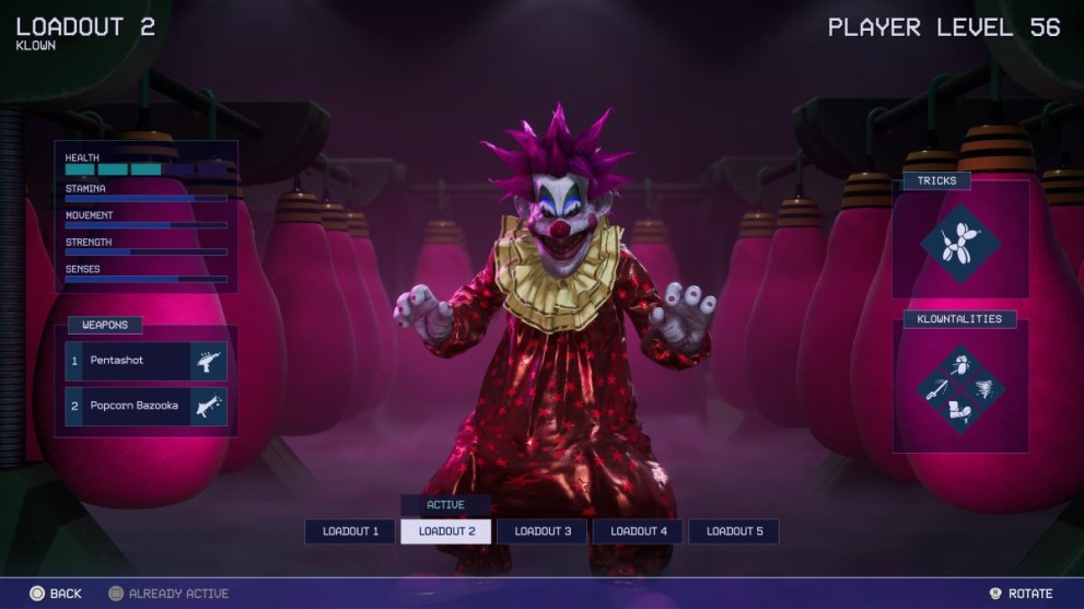 Killer Klowns from Outer Space Tracker in Menu
