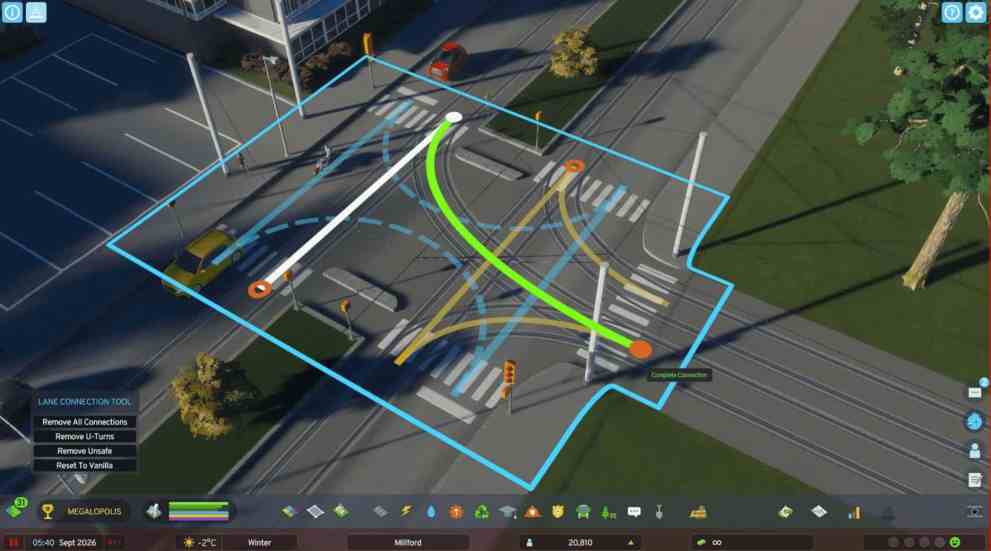 Traffic pathing in Cites Skylines 2