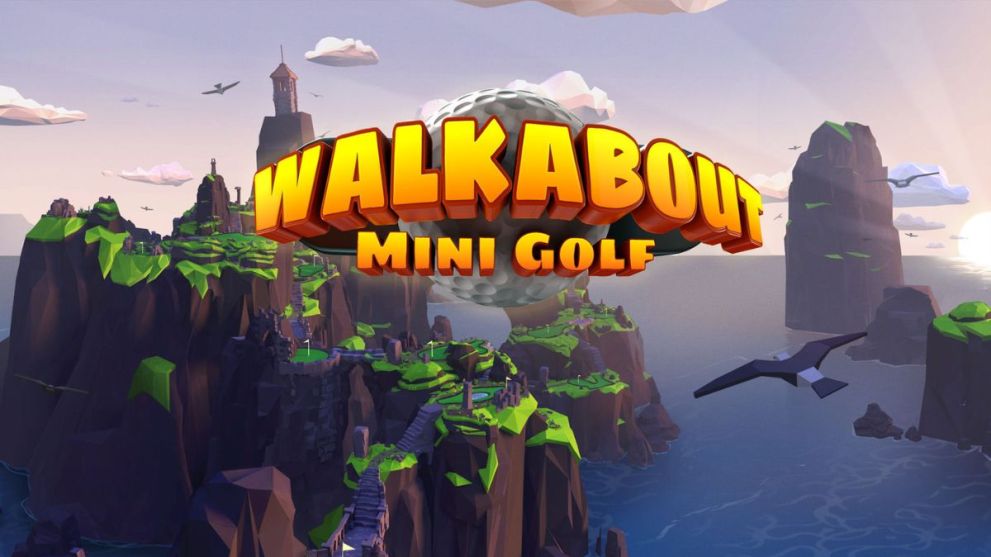 A mountainous course in Walkabout Mini Golf.