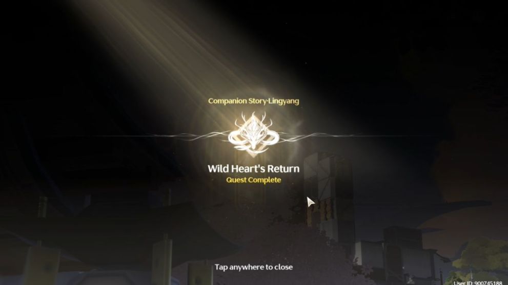 The Companion Quest completion screen in Wuthering Waves.