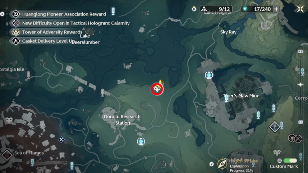 Diamondclaw location.