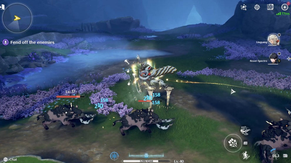 Lingyang's gameplay in Wuthering Waves.