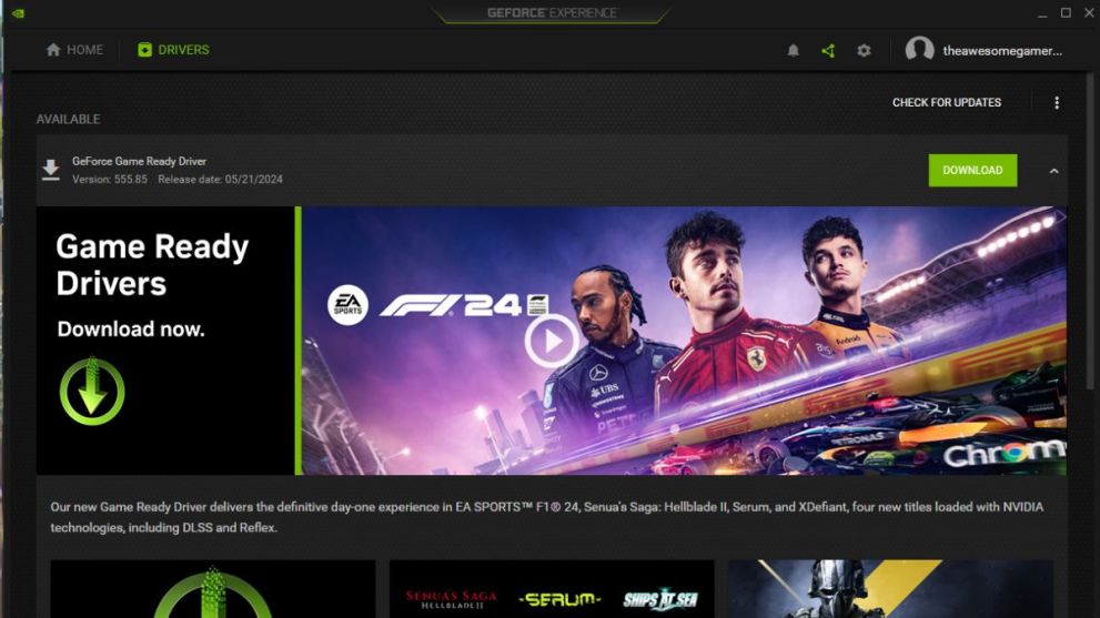 GeForce driver downlaods.