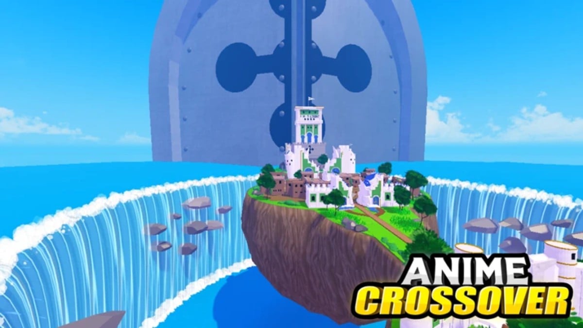 A grassy village island in Anime Crossover Defense.