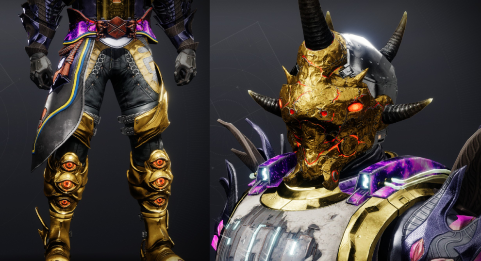 Destiny 2 Best Exotic Class Item Rolls to Hunt For In Final Shape: Abeyant Leap and Khepri's Horn side by side.
