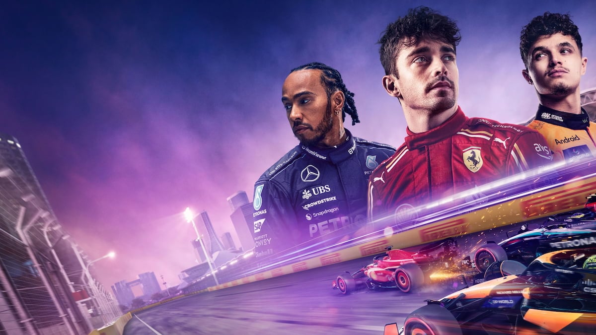 Lewis Hamilton, Charles Leclerc, and Max Verstappen in F1 24