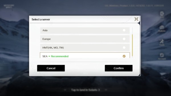 List of servers in Wuthering Waves