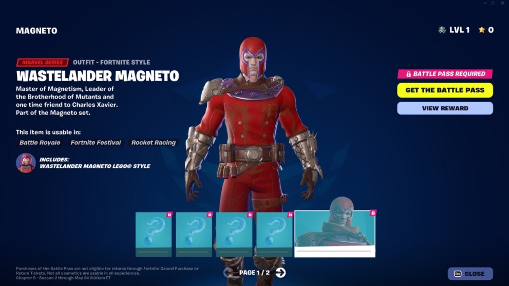 fortnite chapter 5 season 3 battle pass magneto
