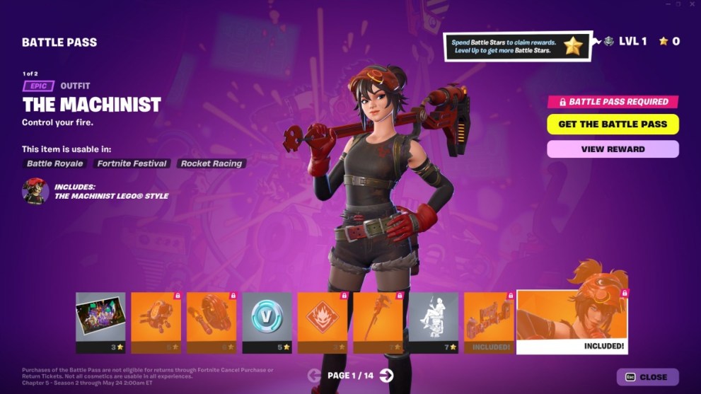 fortnite chapter 5 season 3 battle pass page 1