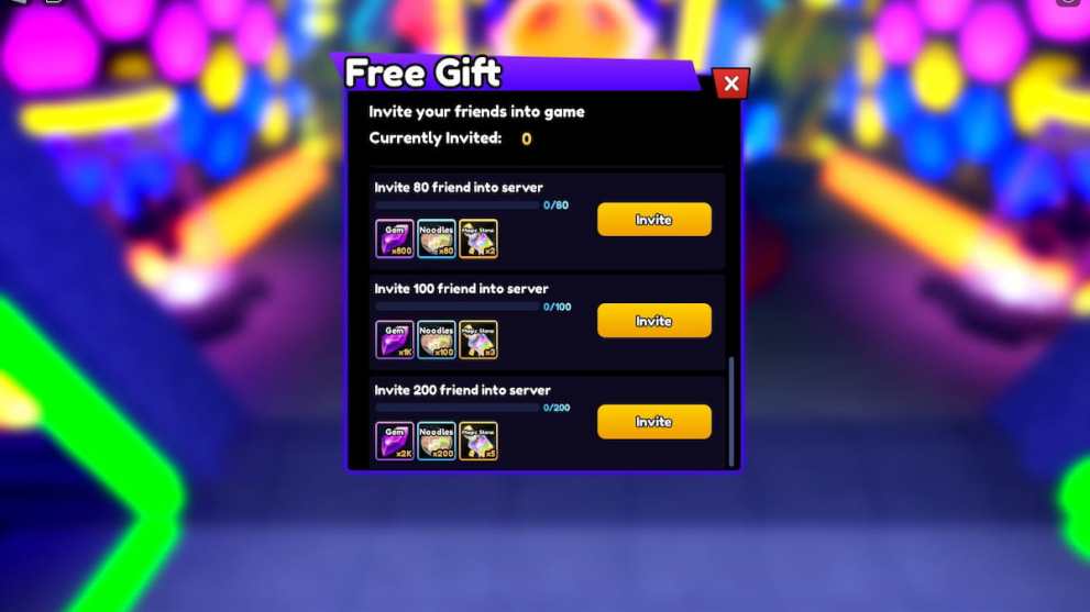 Free gift in-game menu in Anime Fortress Roblox experience
