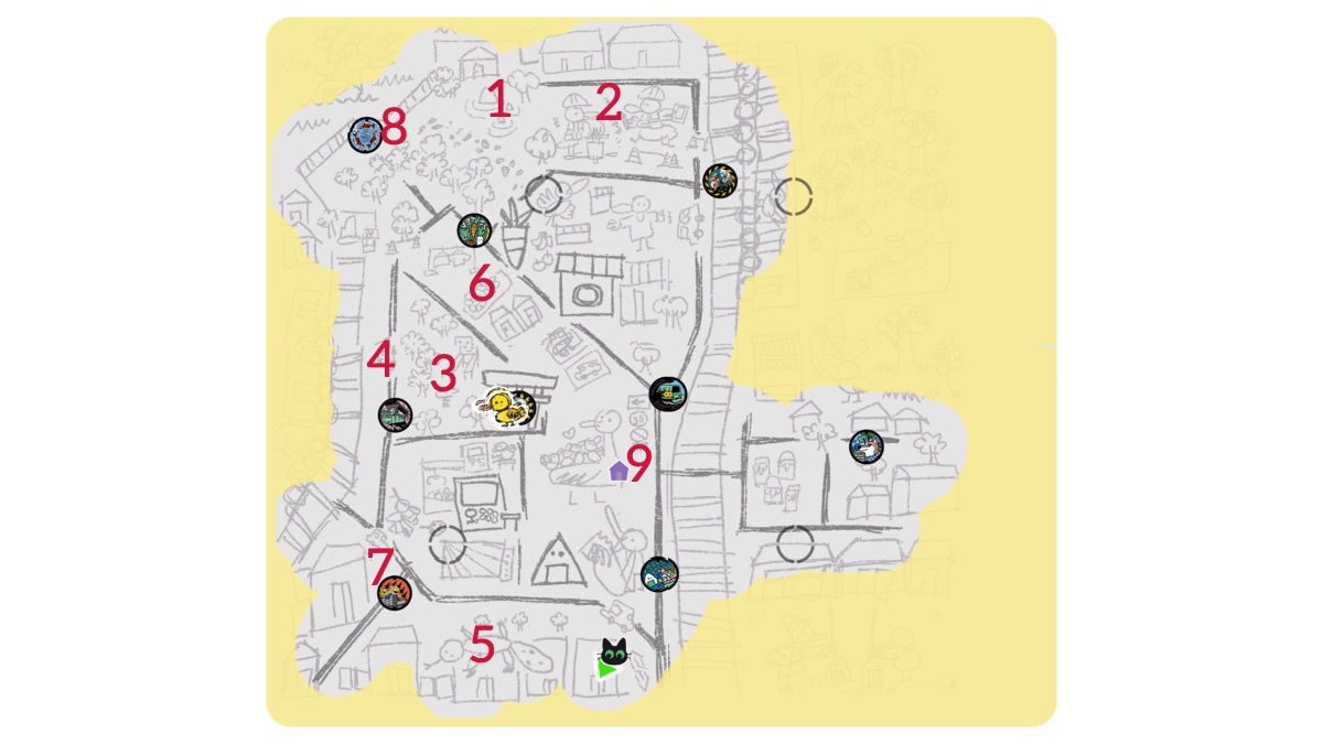 full map little kitty big city chameleon locations 1 - 9