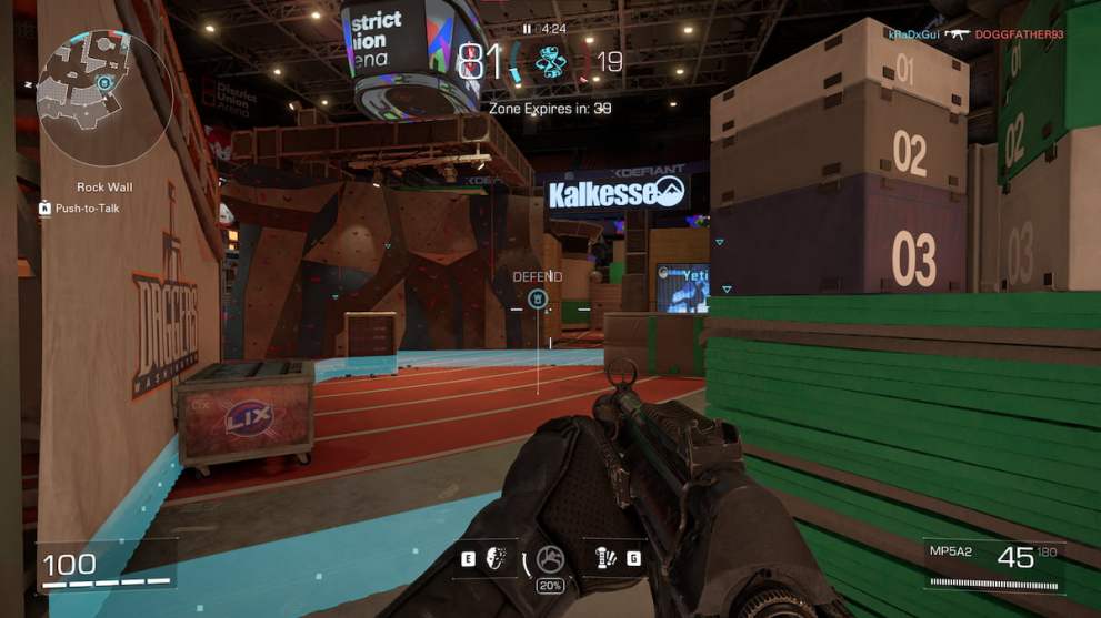 Player defending a checkpoint in XDefiant