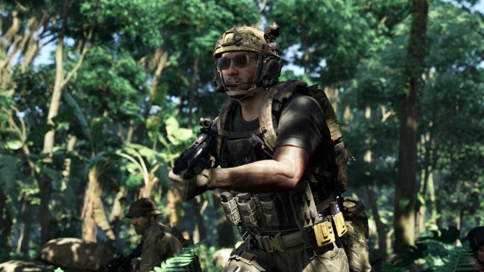 A solider in a jungle in Gray Zone Warfare.