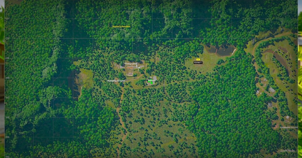 A Gray Zone Warfare map with the motel being shown