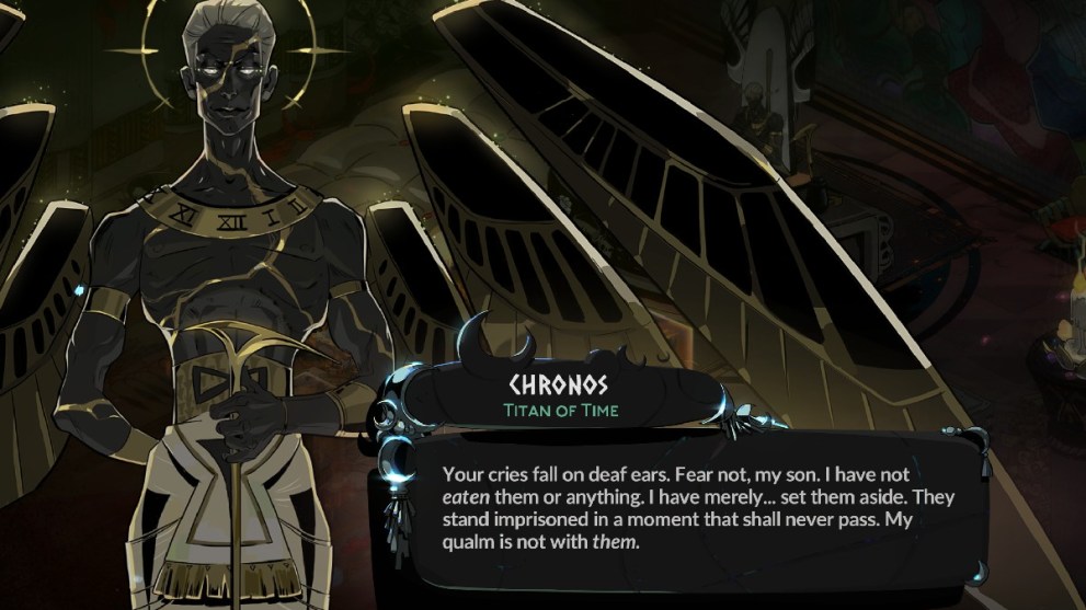 Hades 2 Chronos-Dialog über gefangene Mitglieder des Hauses Hades